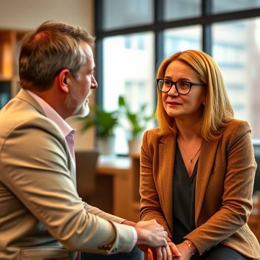 Een carrièrecoach geeft advies aan een cliënt tijdens een coaching sessie