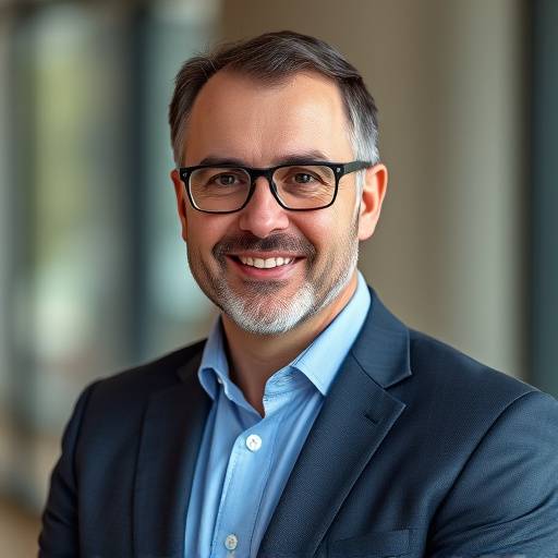 Portret van David Martens, een ervaren manager die succesvol naar een hogere positie is gepromoveerd.