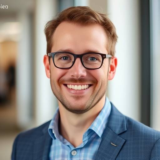 Portret van Pieter Jansens, een marketing manager die zijn ideale positie heeft gevonden.